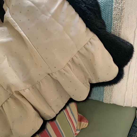 Kate Spade black fur jacket:  bow peplum-medium - Picture 12 of 14